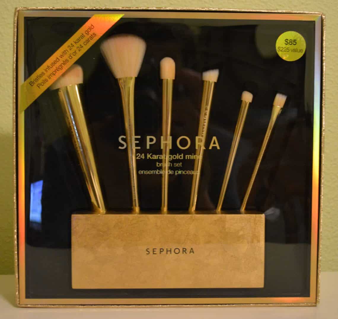 Sephora 24k gold brush set