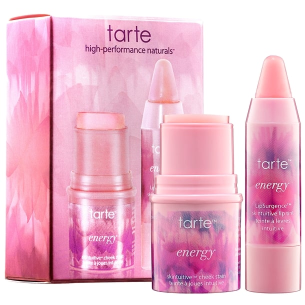 tarte positive energy skintuitive cheek lip set review