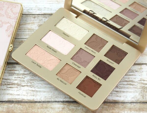 too faced natural matte palette review swatches